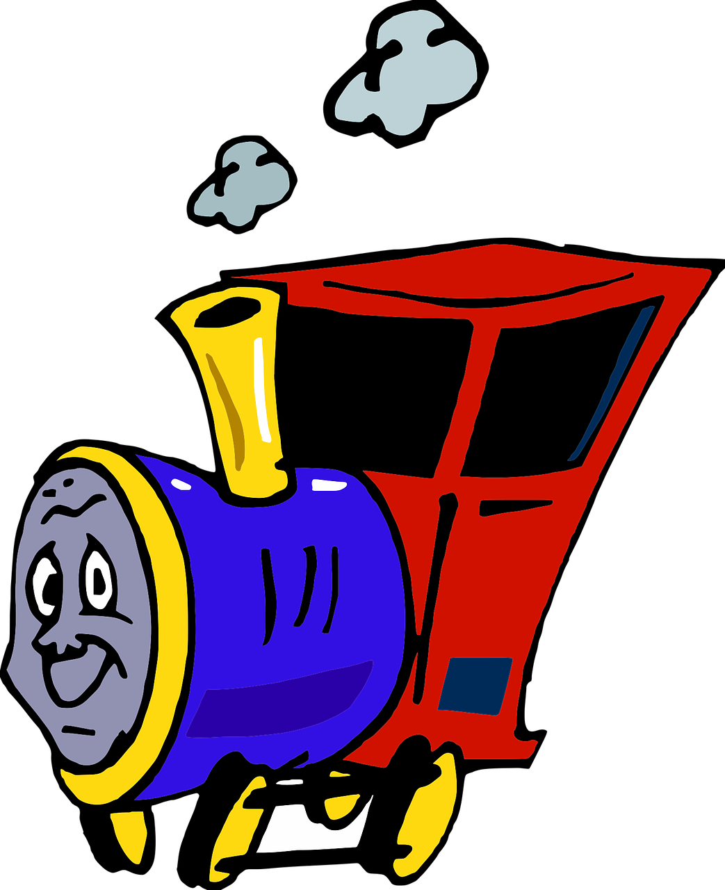 Kids Singing Clipart - Happy Train Clipart - Png Download (587x720), Png Download