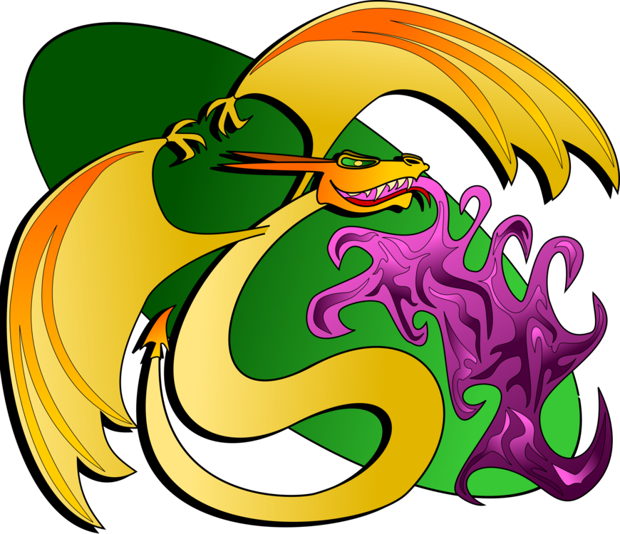 Dragon Serpent Legendary Creature Cartoon - Clip Art - Png Download (870x750), Png Download