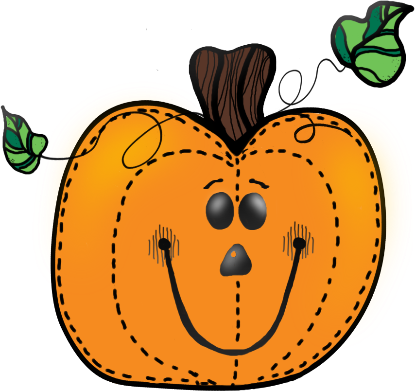 Pumpkin Clipart October - Cute Pumpkin Clip Art - Png Download (854x804), Png Download
