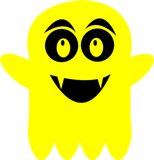 Yellow Ghost Png Clipart (522x597), Png Download
