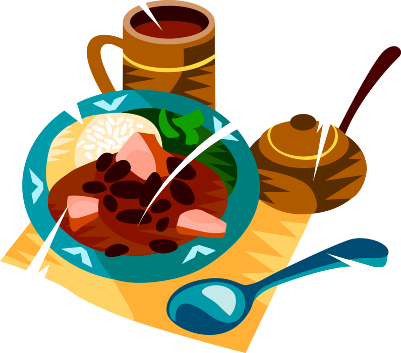 Blue Jelly Bean Clip Art At Clker - Feijoada Clipart - Png Download (795x700), Png Download