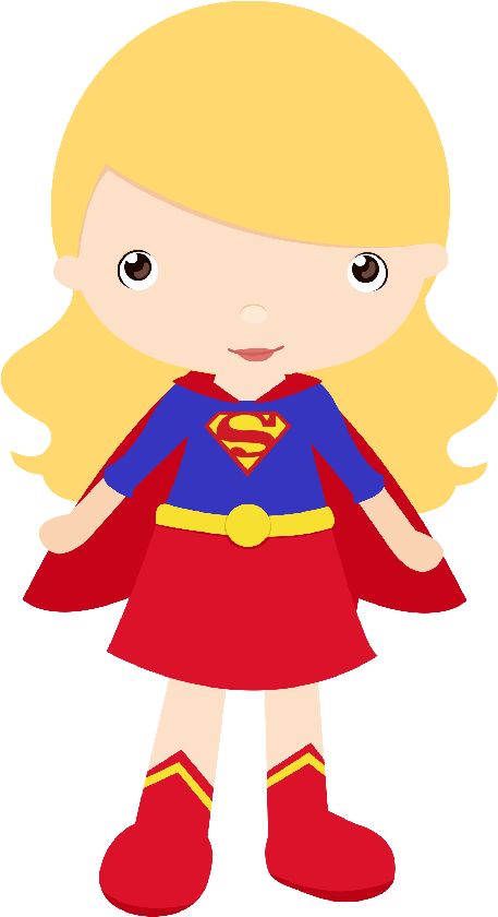 Say Hello - Png Girl Superhero Cartoon Clipart Transparent Png (572x900), Png Download