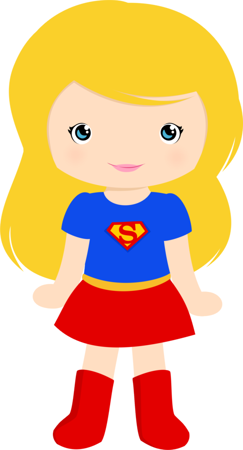 Superhero Party, Superhero Baby Shower, Superhero Classroom, - Heroinas Dibujos Clipart (486x900), Png Download