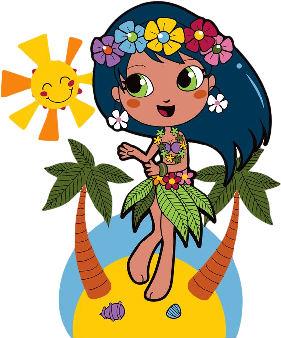 Hula Girl - Hawaii Girl Clip Art - Png Download (692x692), Png Download