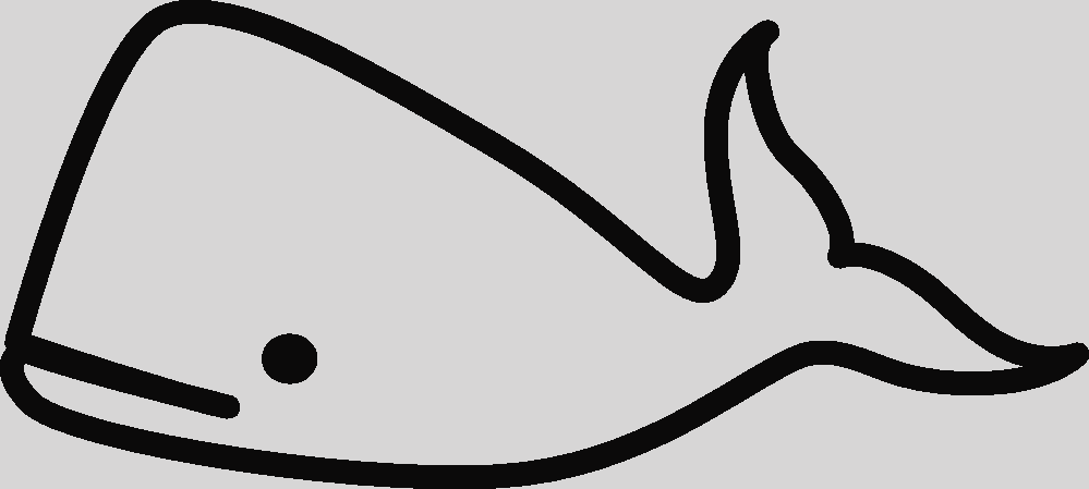 Whale Clipart Black And White - Png Download (999x449), Png Download