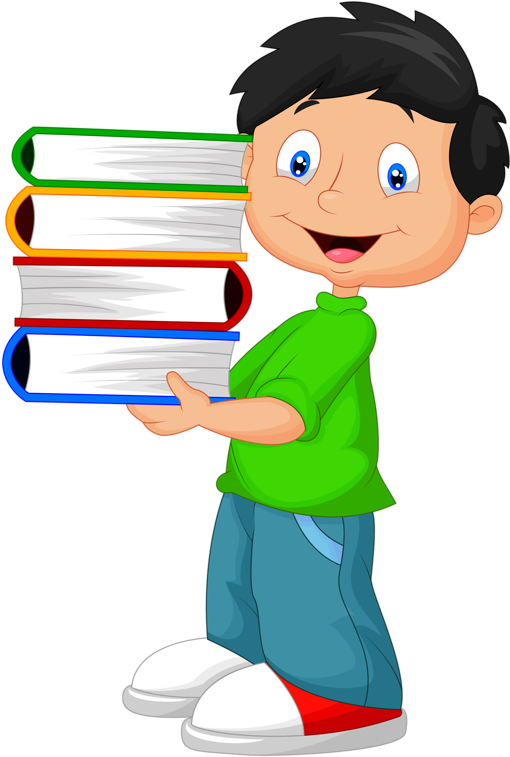 Anime Clipart Reading - School Child Cartoon - Png Download (657x800), Png Download