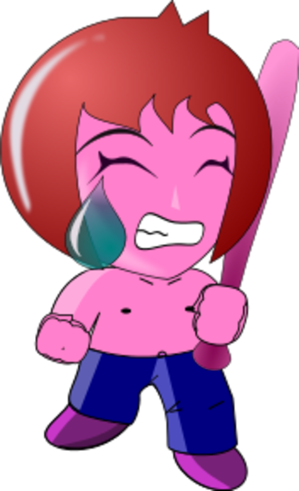 Girl Crying Mad Chibi Cartoon Comic - Clip Art - Png Download (600x985), Png Download