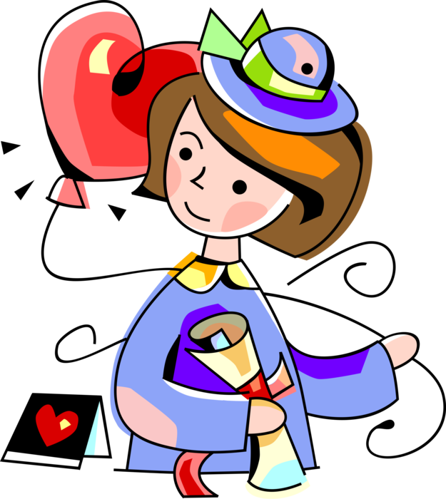 Vector Illustration Of Valentine's Day Sentimental Clipart (625x700), Png Download