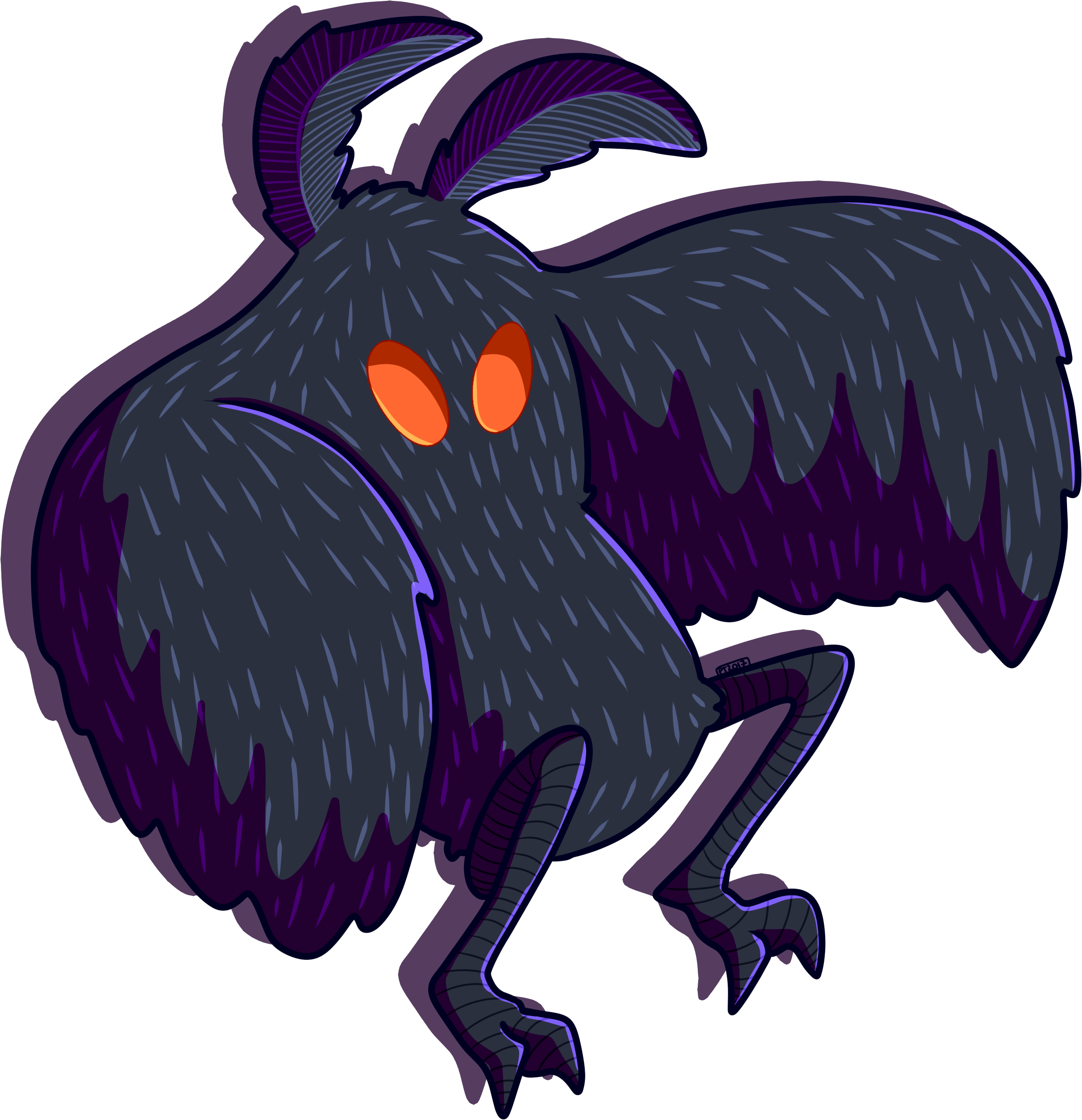 Mothman Clipart Pathfinder - Illustration - Png Download (2385x2469), Png Download