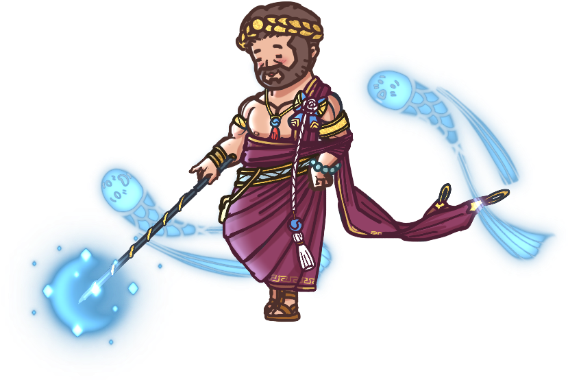 Theodotus, Midday Witch, Sun Priest, And Derp Fishes - Cartoon Clipart (968x674), Png Download