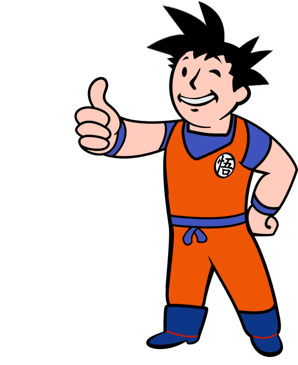 Goku Vault Boy - Vault Boy Svg Clipart (1280x1280), Png Download