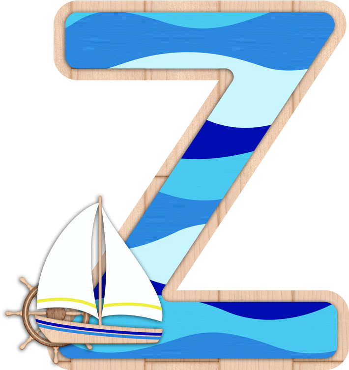 Abc 7, Nautical Letters, Letters - Sail Clipart - Full Size Clipart