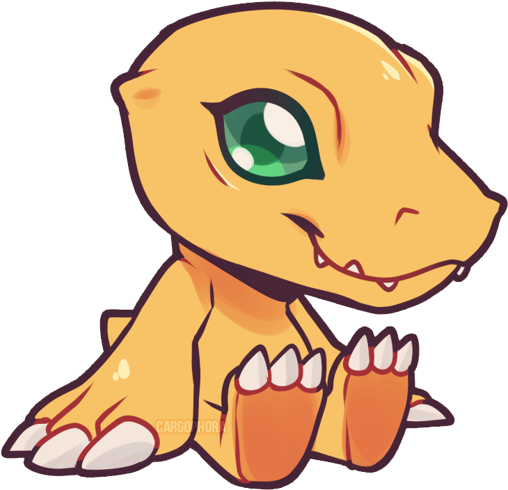 Agumon And Blackagumon - Agumon Cute Clipart (730x704), Png Download