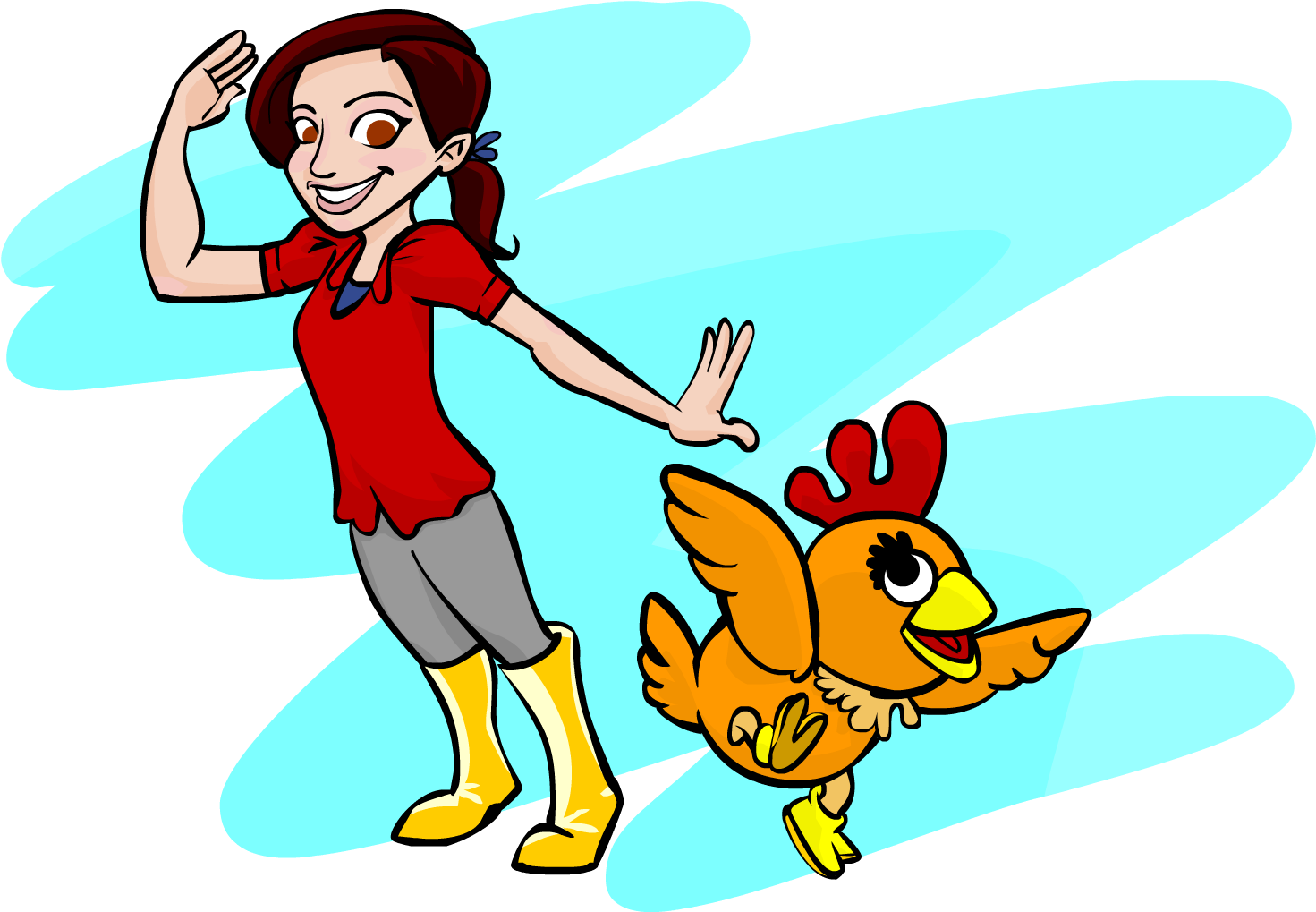 Unused Designs For Kelly And Chica - Cartoon Clipart (1471x1019), Png Download