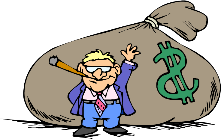 Clipart Of Wealth, Need And Poor - Cartoon - Png Download (750x489), Png Download