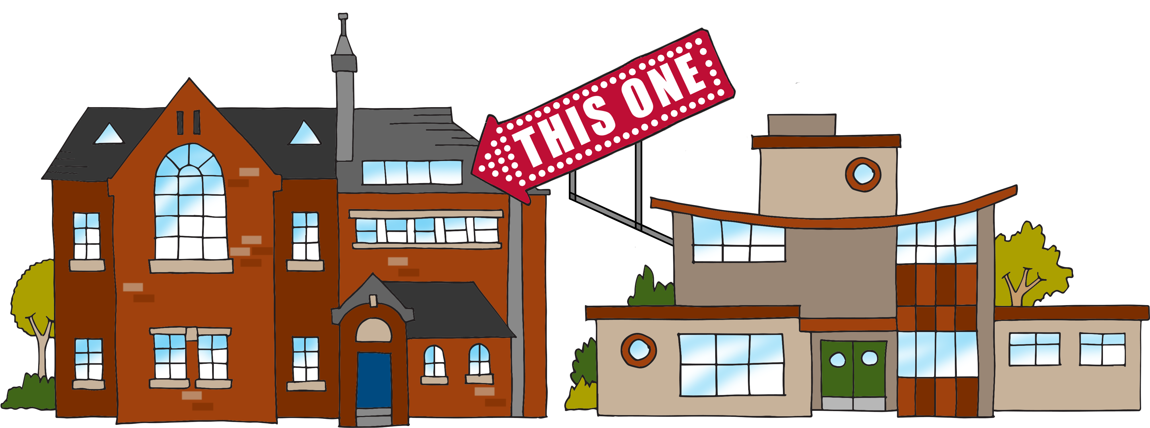 Refer A School - Cartoon Clipart (4128x1581), Png Download