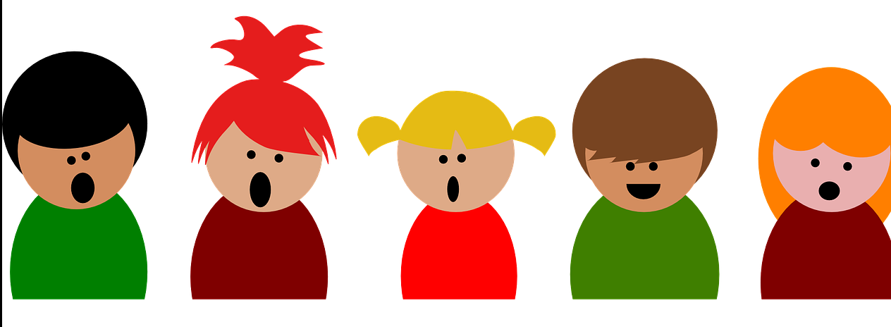 Kids, Singing Clipart (1264x464), Png Download
