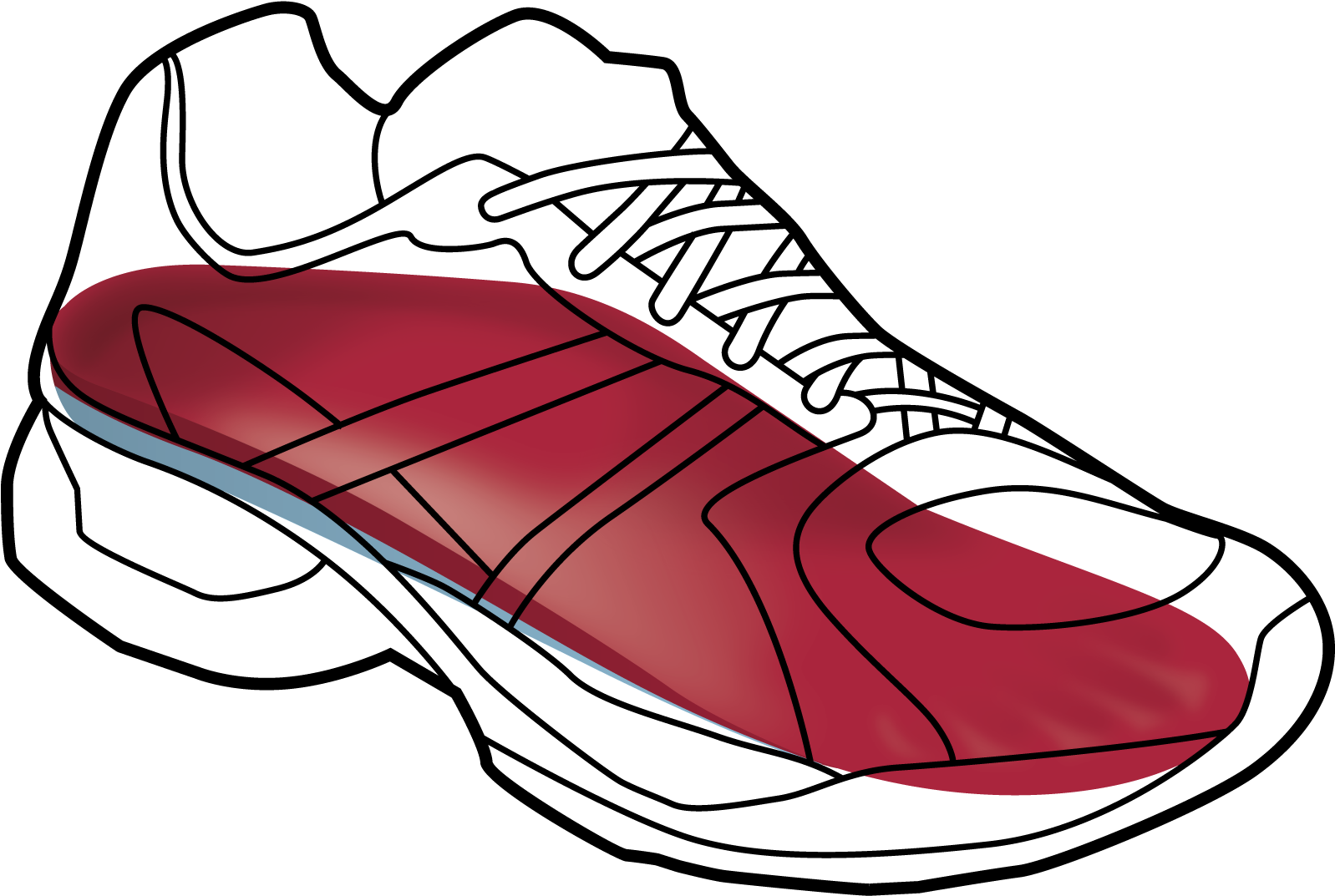 Youth Running Shoe Dual Black Outline Clipart Full Size Clipart (4109178) PinClipart