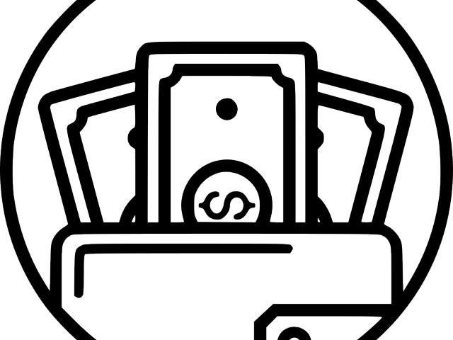 Wallet Clipart Money Drawing - Wallet Money Icon Png Transparent Png (640x480), Png Download