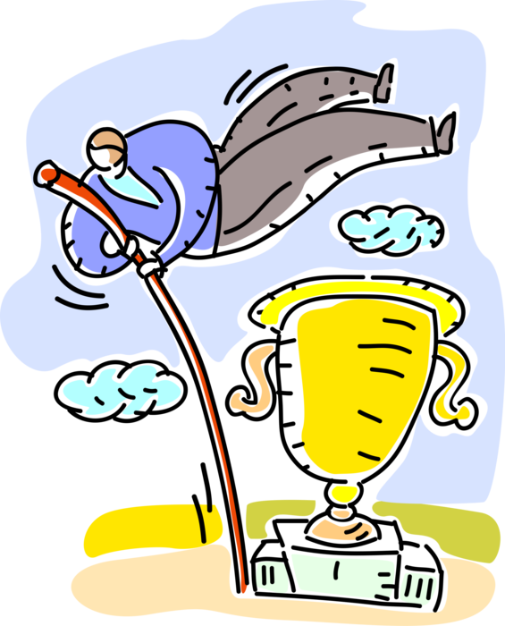 Vector Illustration Of Businessman Track And Field Clipart (565x700), Png Download