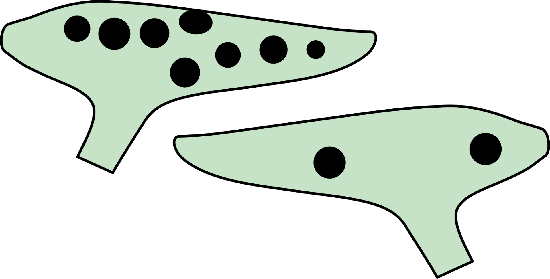 Single Chamber Ocarinas Often Have More Than These Clipart (1920x975), Png Download