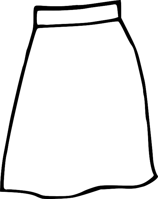 Grabbable 1 Of - Outline Of A Skirt Clipart (510x640), Png Download