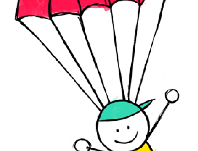 Parachute Clipart Parachuter - Png Download (640x480), Png Download