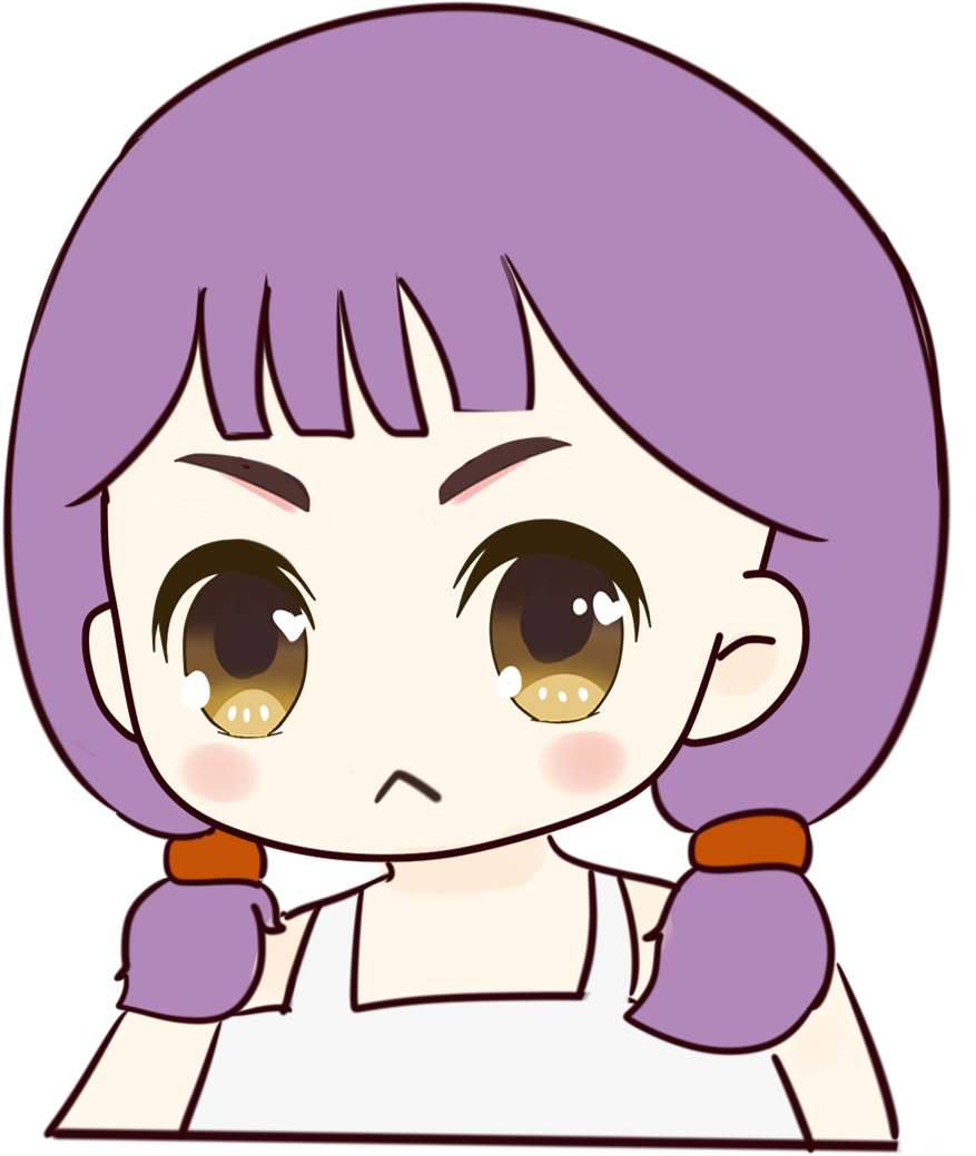 Original Hand Painted Cute Girl Png And Psd - Hình Đại Diện Clipart (2000x2000), Png Download