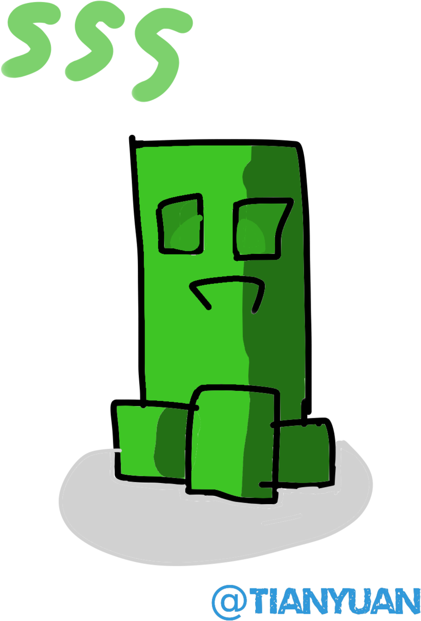 苦力怕creeper Sss Clipart (905x1280), Png Download