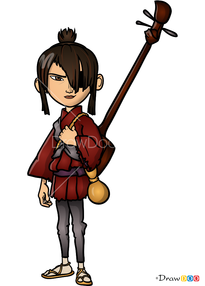 Kubo And The Two Strings Drawings Clipart (710x997), Png Download