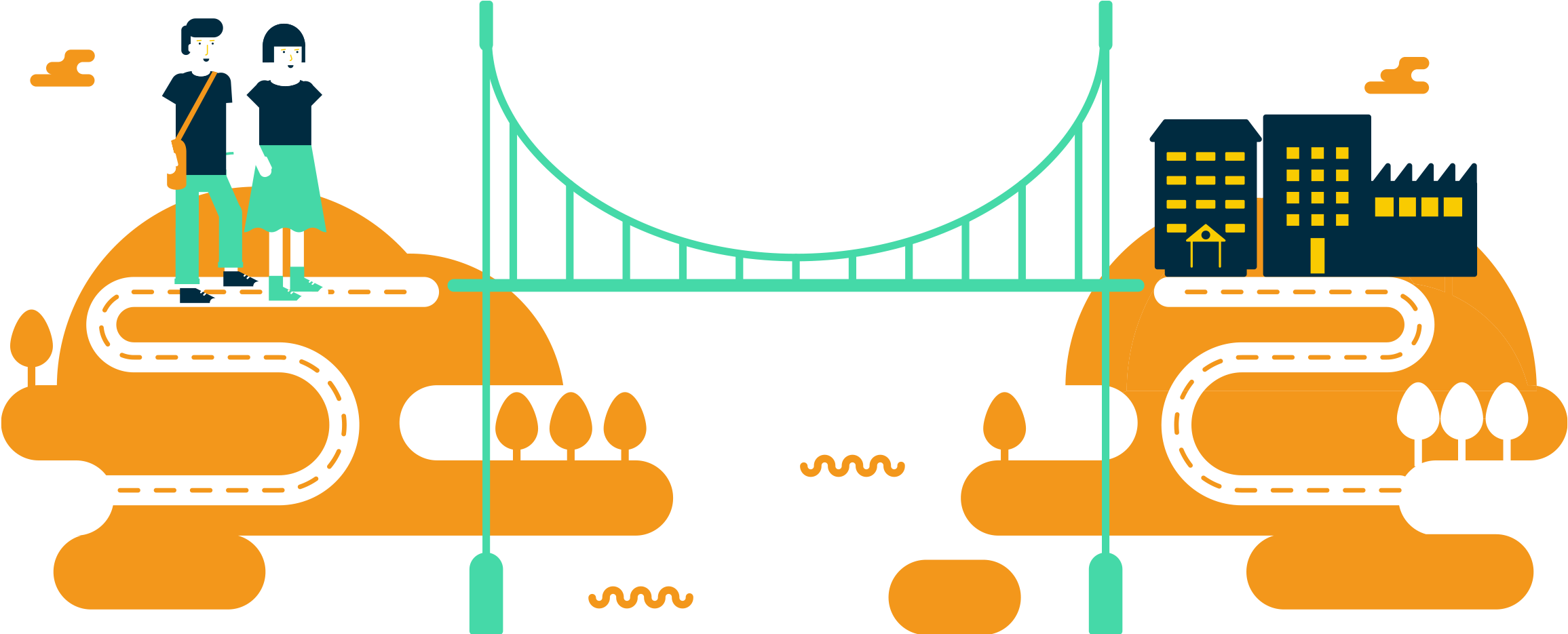Bridge Clipart (2437x934), Png Download