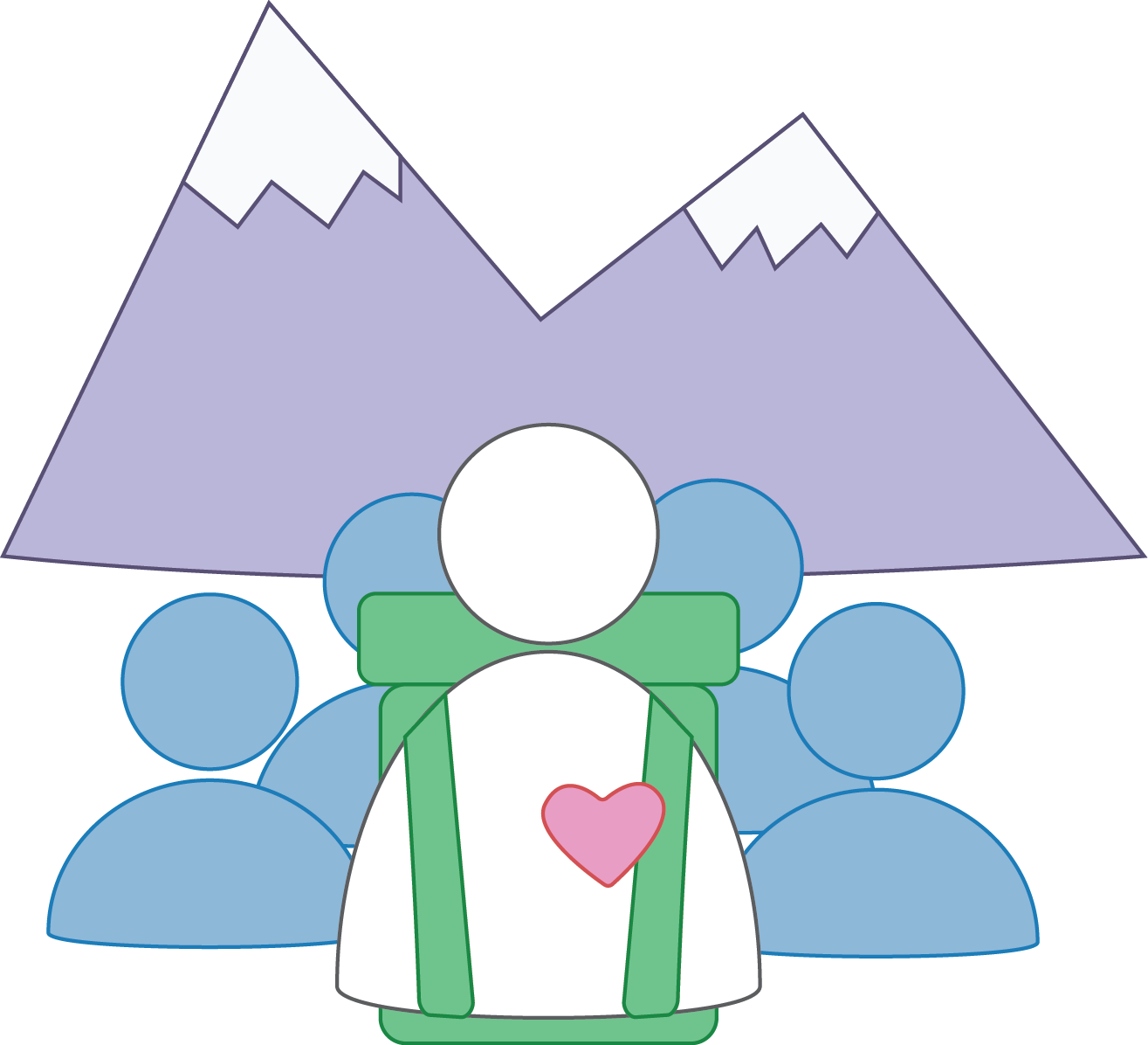 The Mountaineering Model Illustration Clipart (1315x1196), Png Download