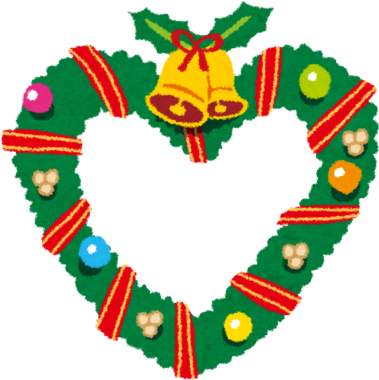 A Wreath - Christmas Wreath Heart Png Clipart (602x560), Png Download