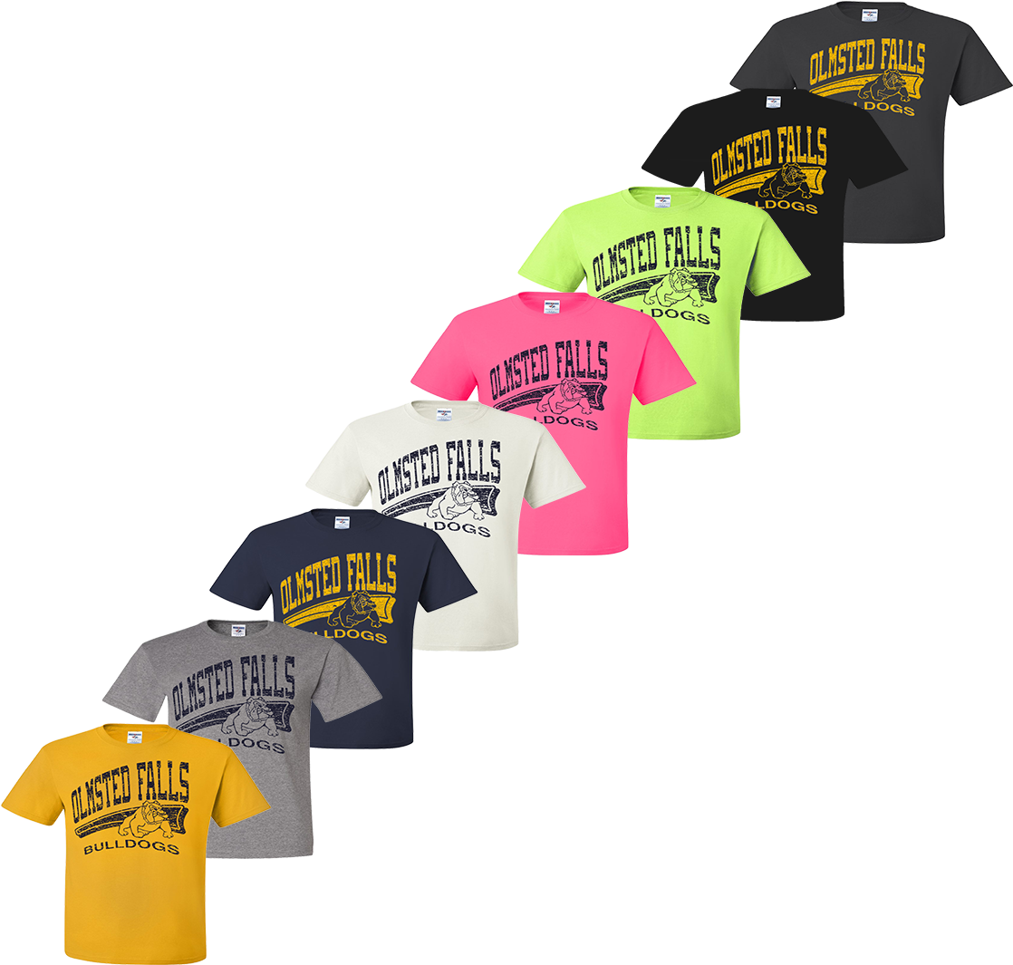 Bulldog Distressed Tee Clipart (1200x1200), Png Download