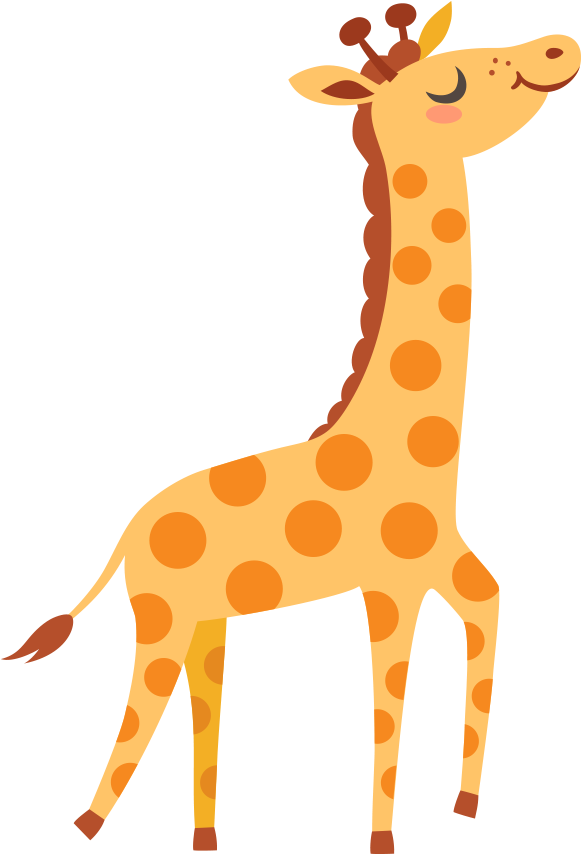 Ask Your Questions Here - Kinderbehang Giraffe Clipart (592x860), Png Download