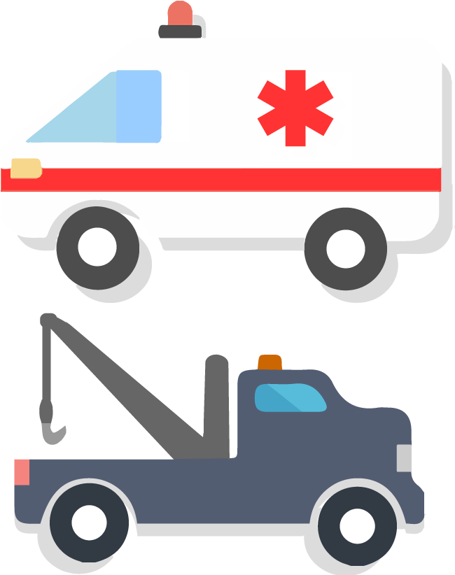 Tow And Ambulance Clipart (650x822), Png Download