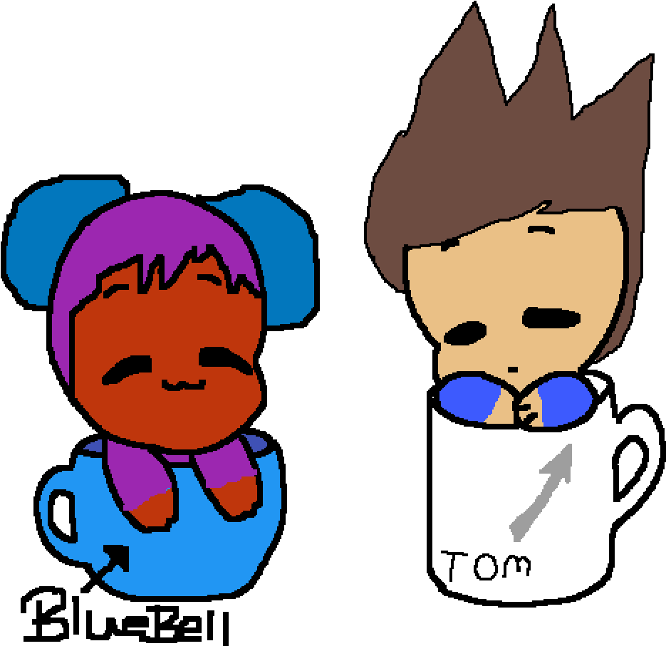 Teacup Chibis - Drawing Clipart (1000x1000), Png Download