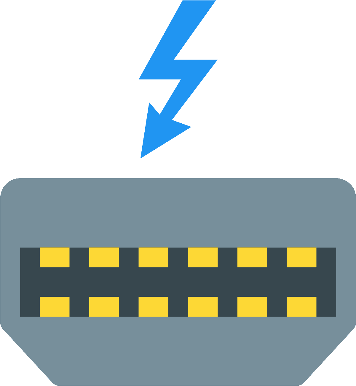 The Icon Is A Logo Of Thunderbolt Clipart (1201x1302), Png Download