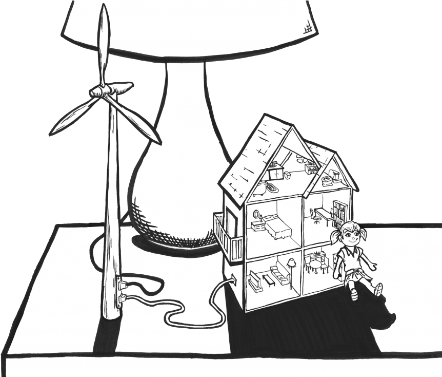 Stanford Professor Promotes Switch To Renewable Energy - Cartoon Clipart (940x733), Png Download
