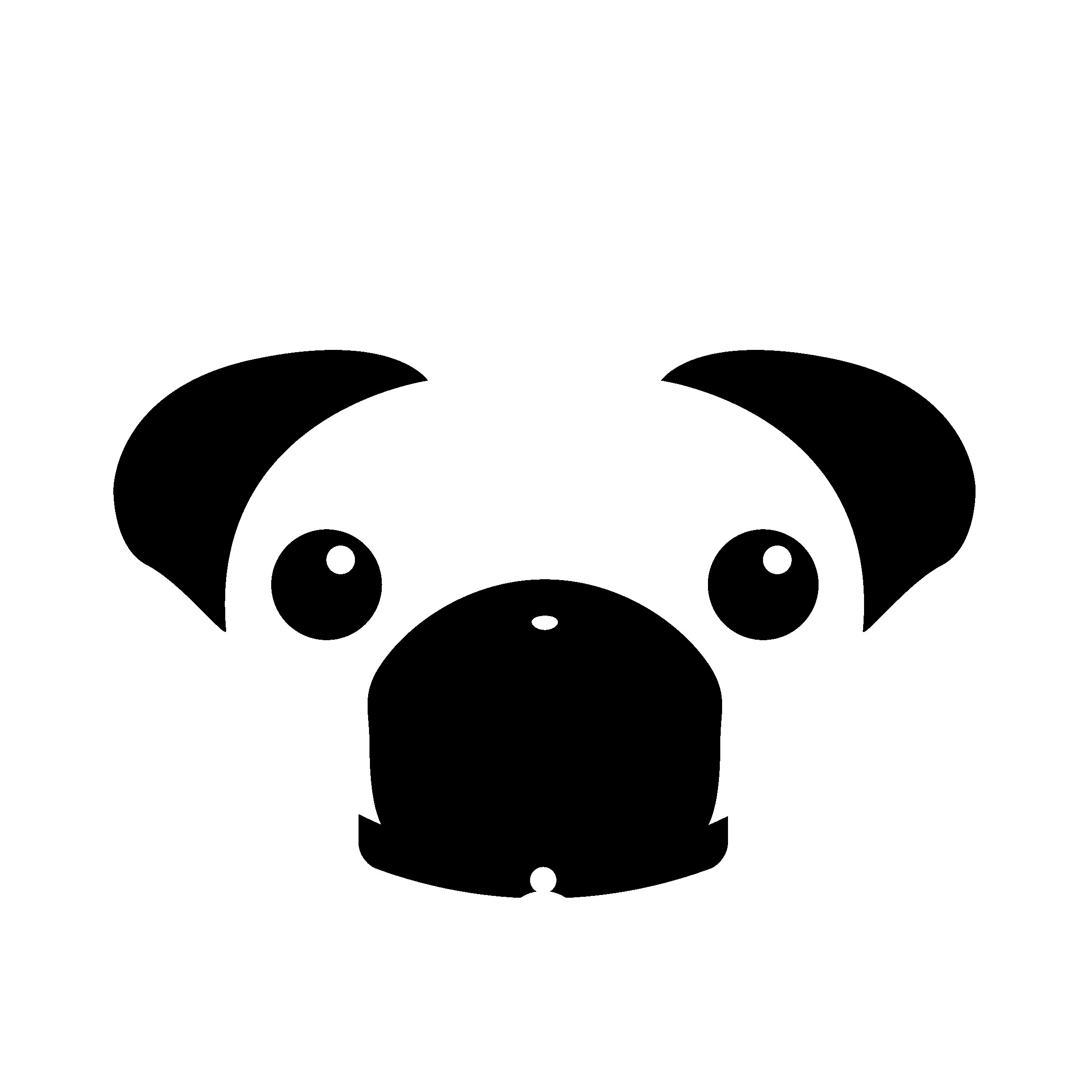 Pug/pugjs Logo Black And Ahite - Pug Logo Free Clipart (2400x2400), Png Download