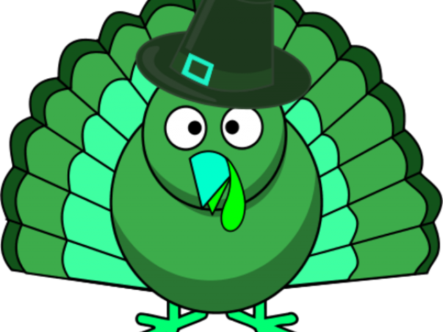 Turkey Bird Clipart Colored Feather - Transparent Thanksgiving Turkey Clipart - Png Download (640x480), Png Download