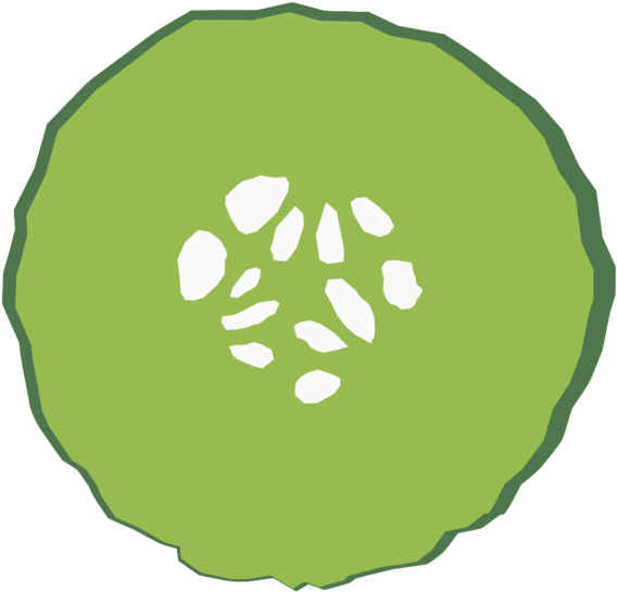 Dill Pickle Slice Color Clipart (568x545), Png Download