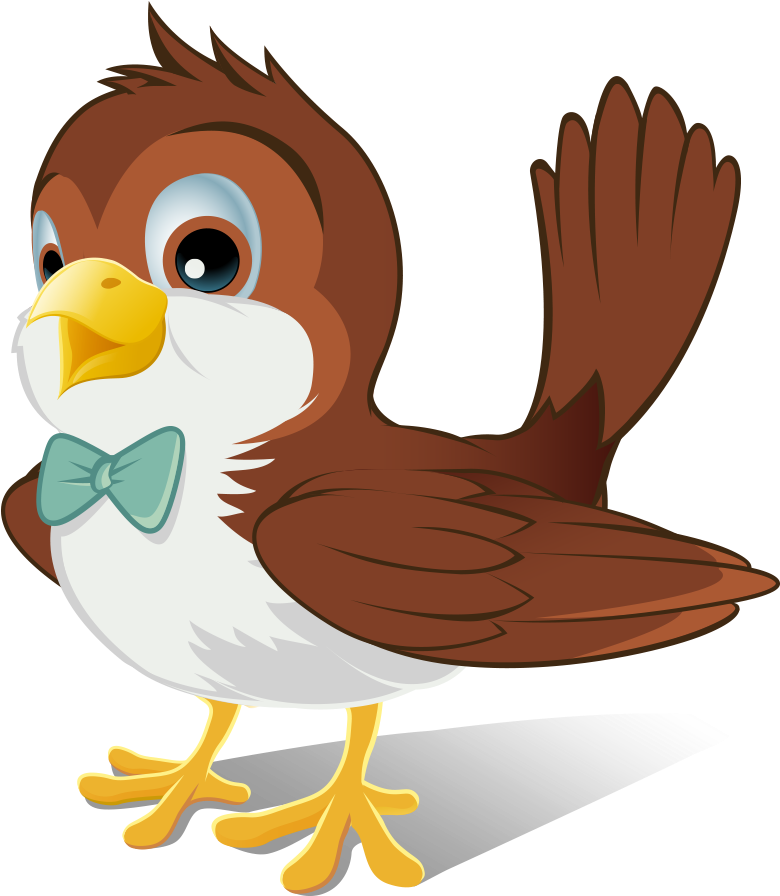 Spirffy - Sparrow In Clipart Png Transparent Png (912x997), Png Download