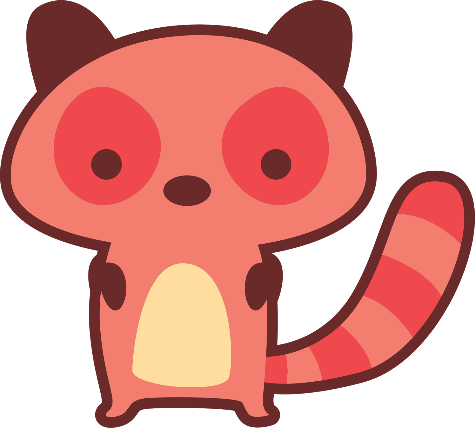 Contributor's Lavarmsg/vecteezy - Com - Cute Racoon Cartoon Clipart (1600x1442), Png Download