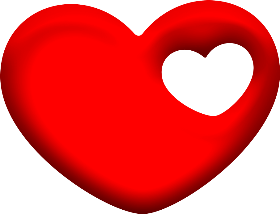 Love Heart Png Transparent - Heart Clipart (1070x882), Png Download