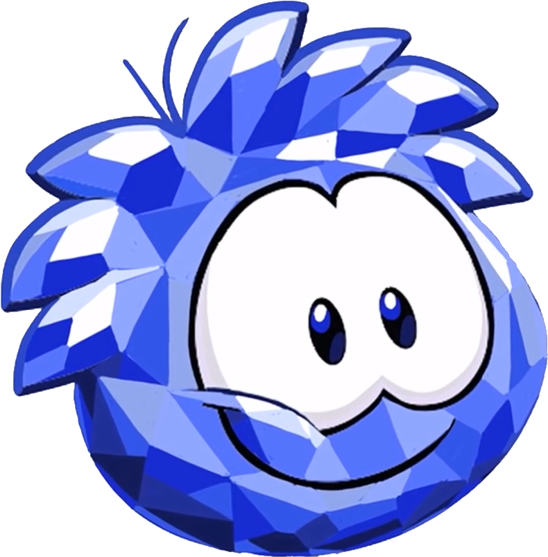 Crystal Clipart Blue Crystal - Puffle Cristal - Png Download (850x822), Png Download