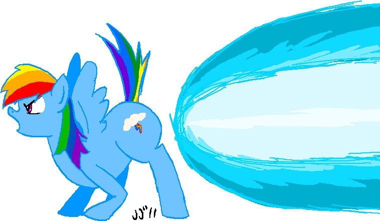 Edit, Fart, Hyper Beam, Rainbow Dash, Safe, Solo Clipart (758x441), Png Download