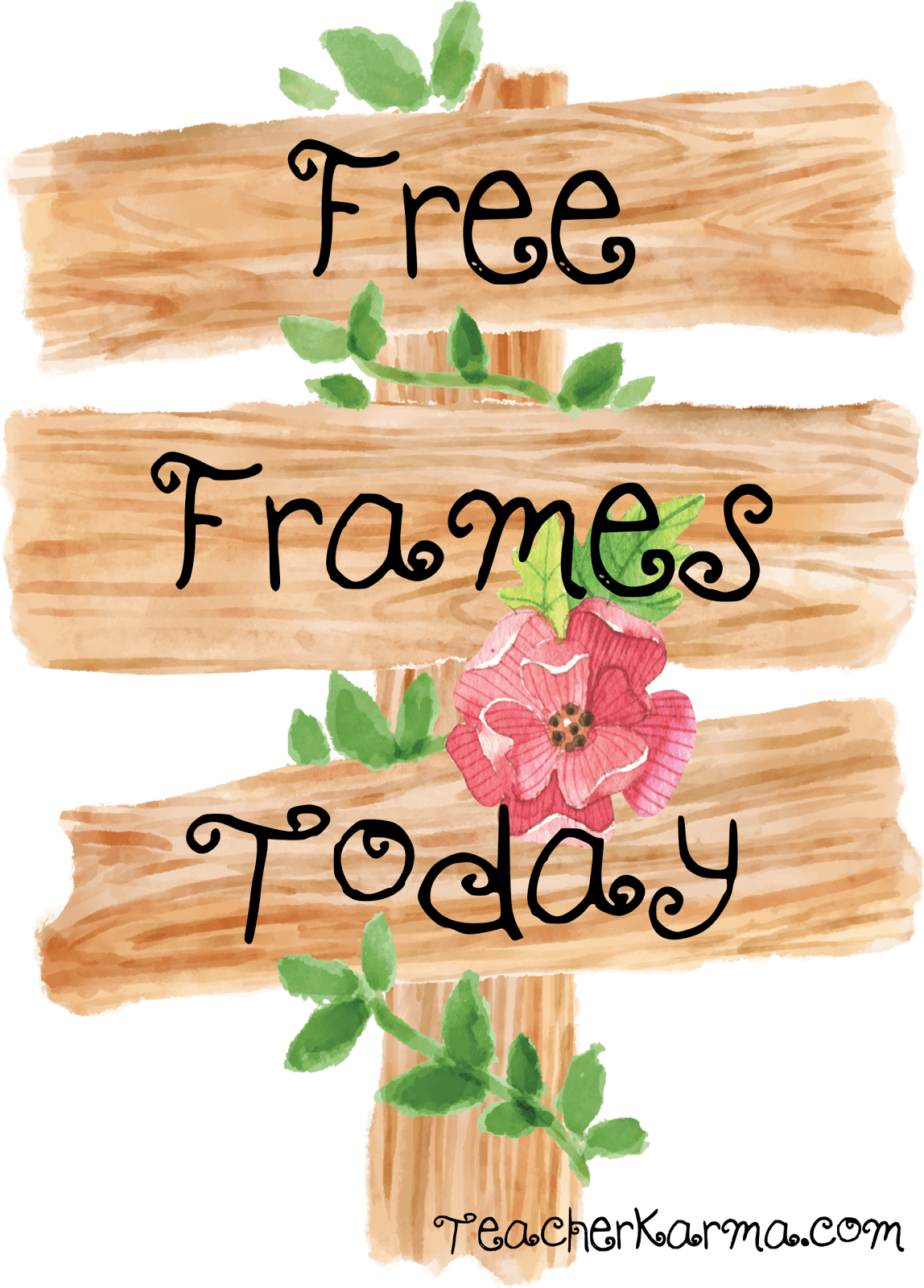 16 Free Wooden Sign Flower Frames Today - Clip Art - Png Download (1148x1600), Png Download