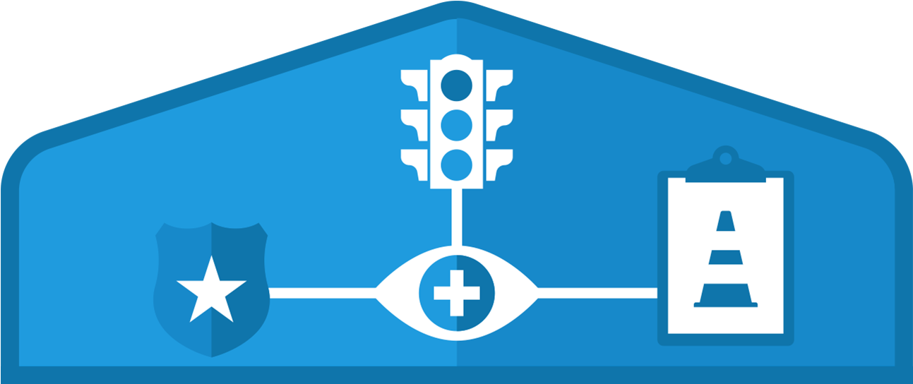 Graphic With Traffic Safety Icons Clipart (1500x600), Png Download