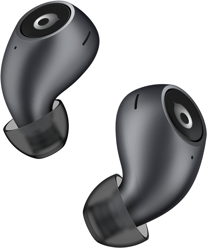 A Single Headphone Of The Crazybaby Air 1s Is As Light - Air By Crazybaby Grey Clipart (1056x1200), Png Download